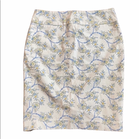 Ann Taylor Floral Multi Color Skirt 0 Petite - Picture 6 of 13
